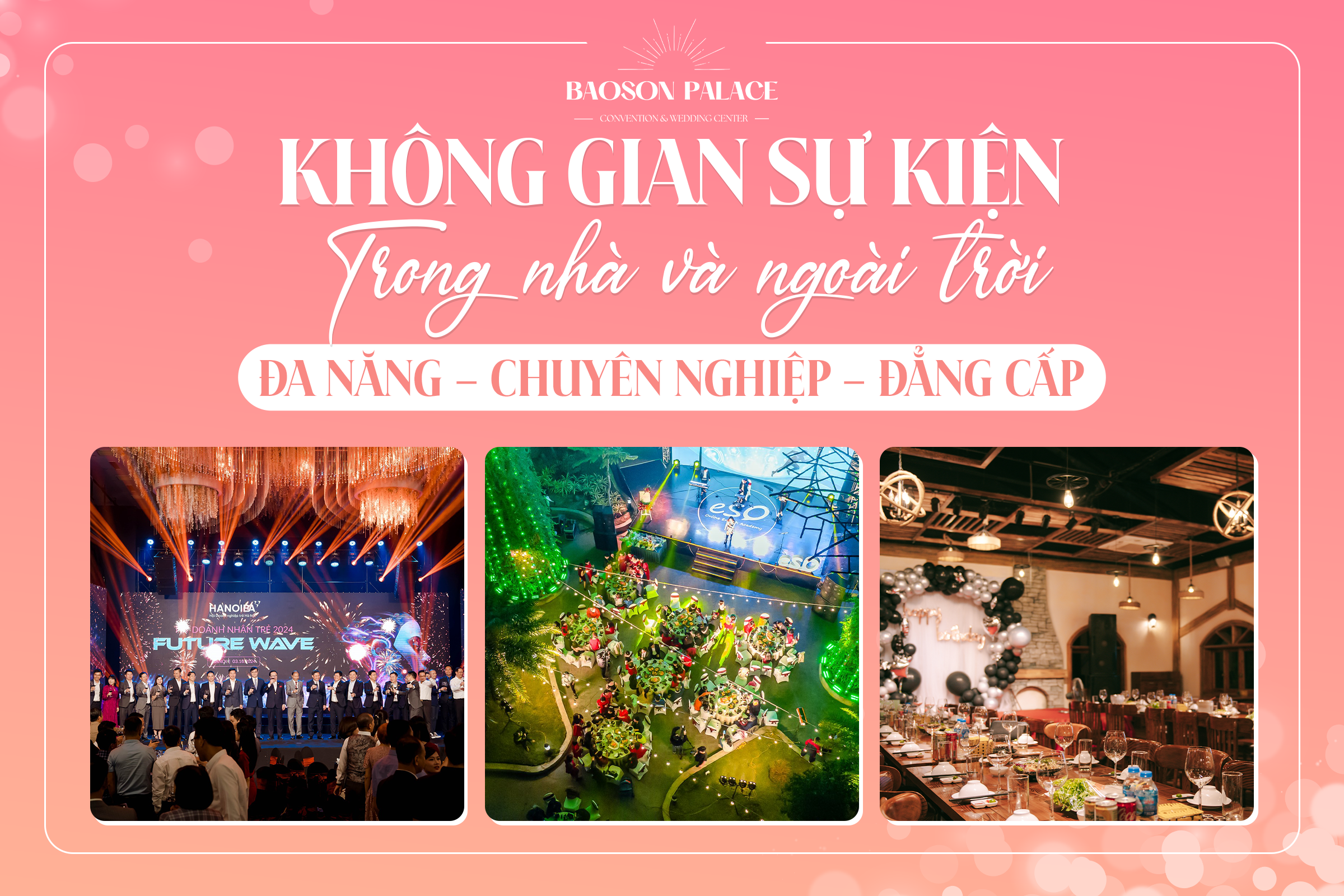 Gợi ý không gian sự kiện trong nhà và ngoài trời giữa lòng Hà Nội