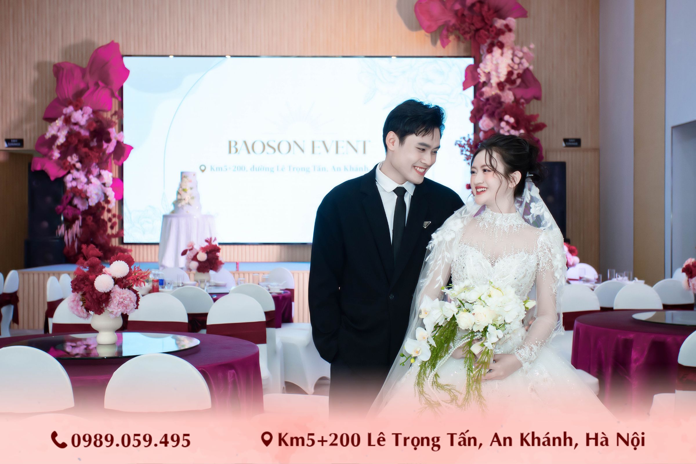 Sảnh Lily tại Bảo Sơn Center - Rực rỡ sắc đỏ, thăng hoa ngày hạnh phúc